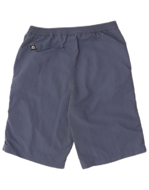 Adidas Boys Cargo Shorts 13-14 år W30 Blue Colourblock Polyamid
