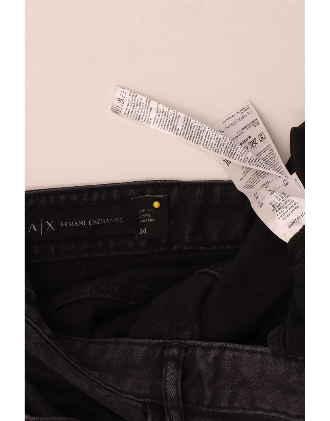 Armani Exchange Herre Slim Jeans W34 L33 Sort Bomuld