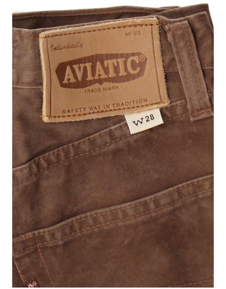 AVIATIC koniske jeans til kvinder W28 L31 brun bomuld