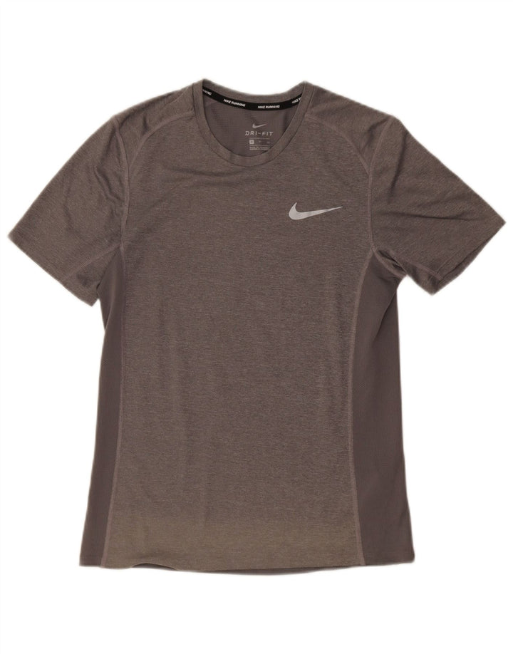 Nike herre Dri Fit T-shirt top lille grå polyester