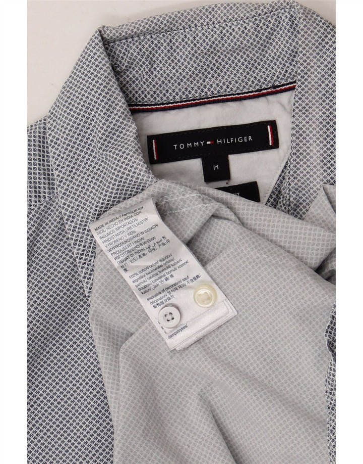 TOMMY HILFIGER Herre Regular Fit skjorte Medium blå plettet bomuld