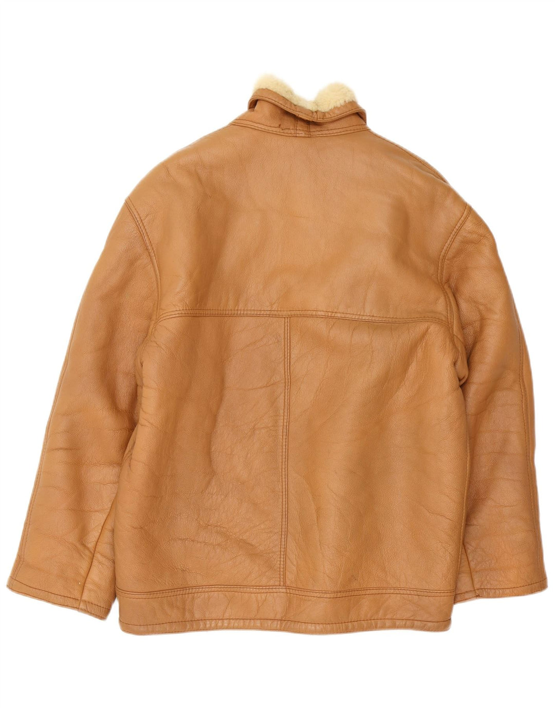 Vintage Herre Shearling Jacket UK 40 Large Brown