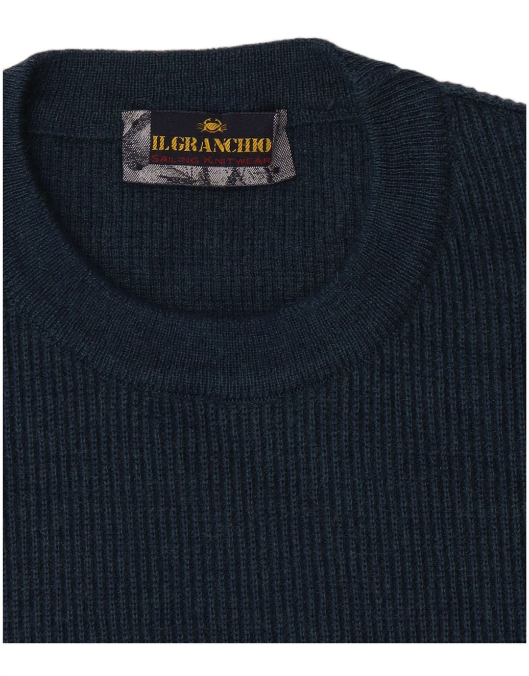 Il Granchio Herre Crew Neck Jumper Sweater Large Navy Blue