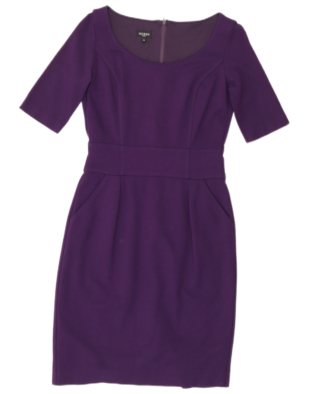 Hobbs Womens Sheath Dress UK 10 Small Purple Viscose