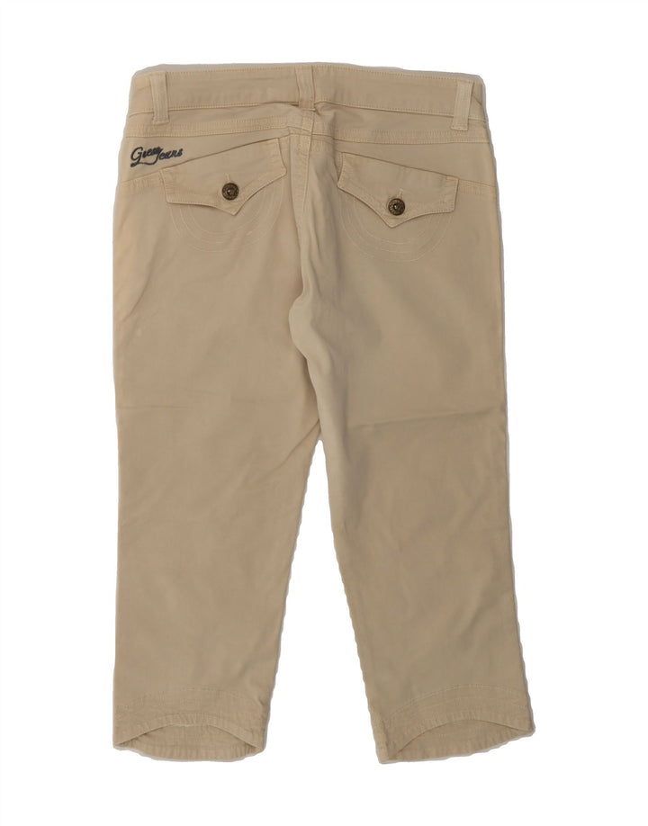 GUESS Womens Straight Capri Trousers W29 L20 Beige Vintage Guess and Second-Hand Guess from Messina Hembry 