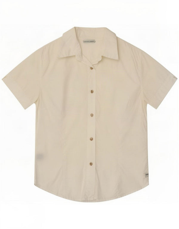 Murphy & Nye kortærmet skjorte til kvinder UK 10 Small White Cotton