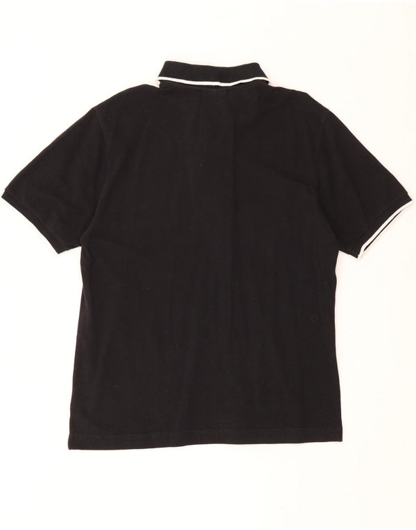 DIADORA Herre Italia Grafisk Polo Shirt Medium Sort Bomuld