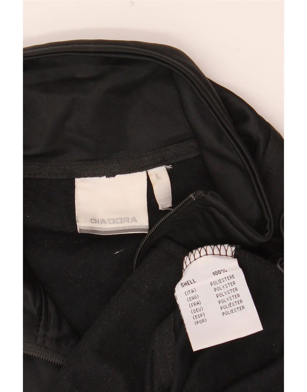 Diadora Træningsdragt til mænd Topjakke Stor Sort Colourblock Polyester