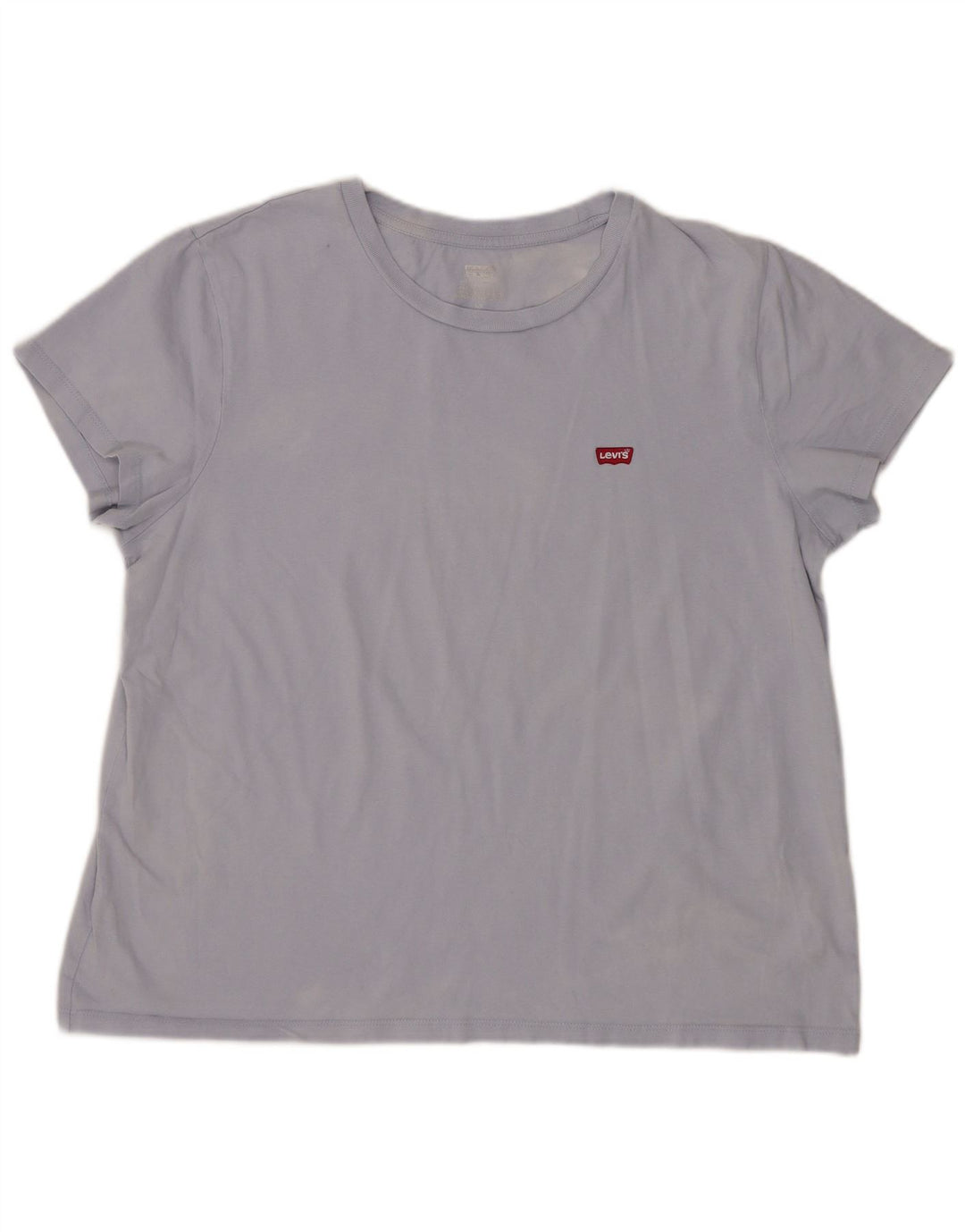 Levi's Dame T-Shirt Top UK 16 Stor Blå Bomuld