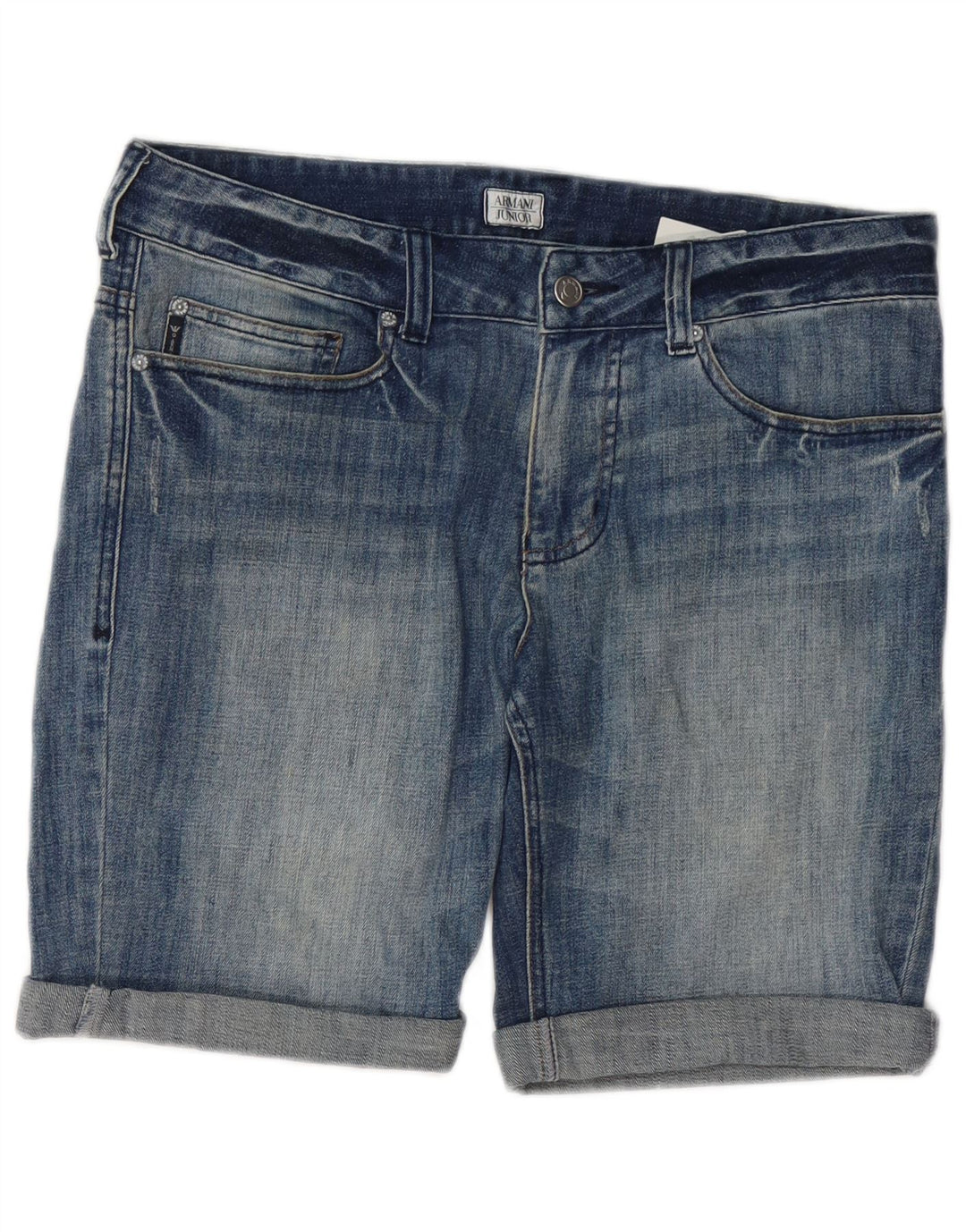 Armani Junior Drenge Denim Shorts 14-15 år W34 Blå Bomuld
