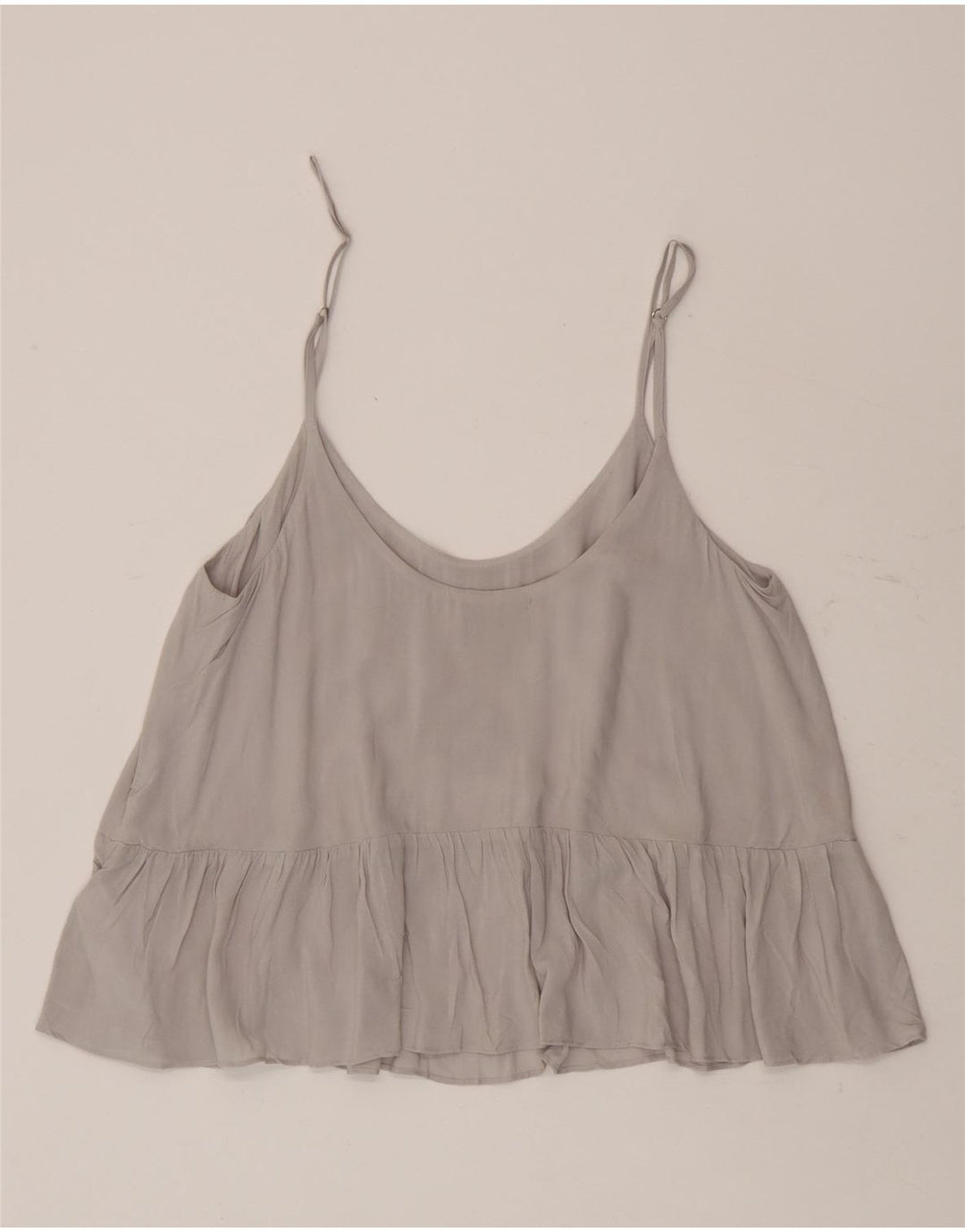 Topshop Dame Cami Top UK 10 Small Grå Viscose