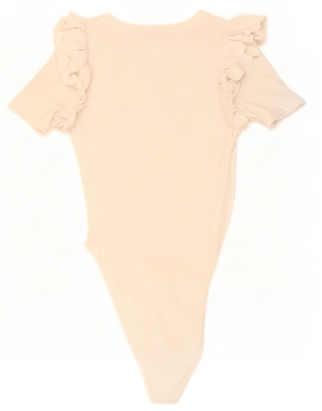 Zara Womens Bodysuit UK 12 Medium Off White Bomuld