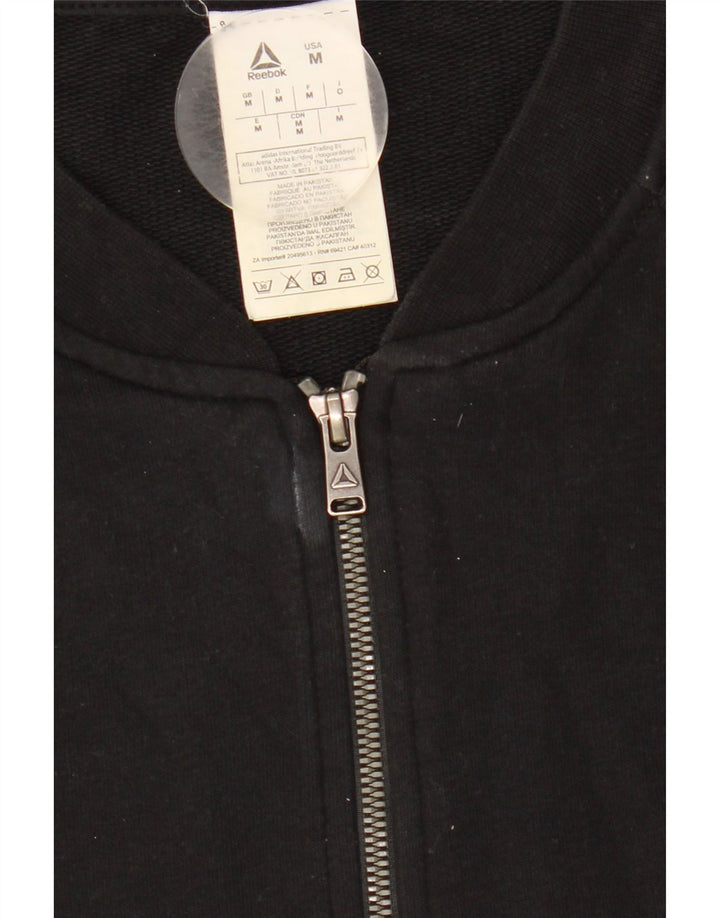 Reebok Dame træningsdragt Topjakke UK 14 Medium Sort Bomuld