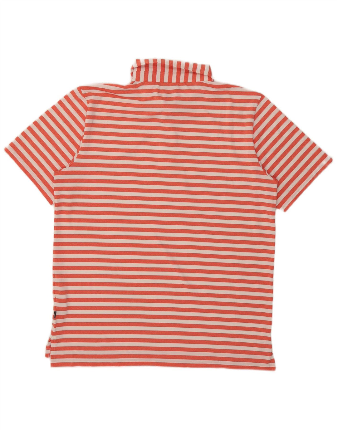 Calvin Klein Herre Golf Polo Shirt Medium Orange Stribet Polyester