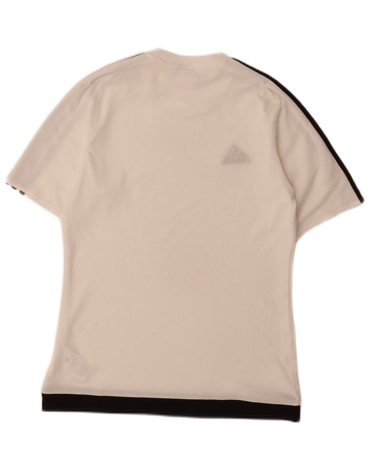 Adidas Herre T-Shirt Top Lille Hvid Polyester Sports