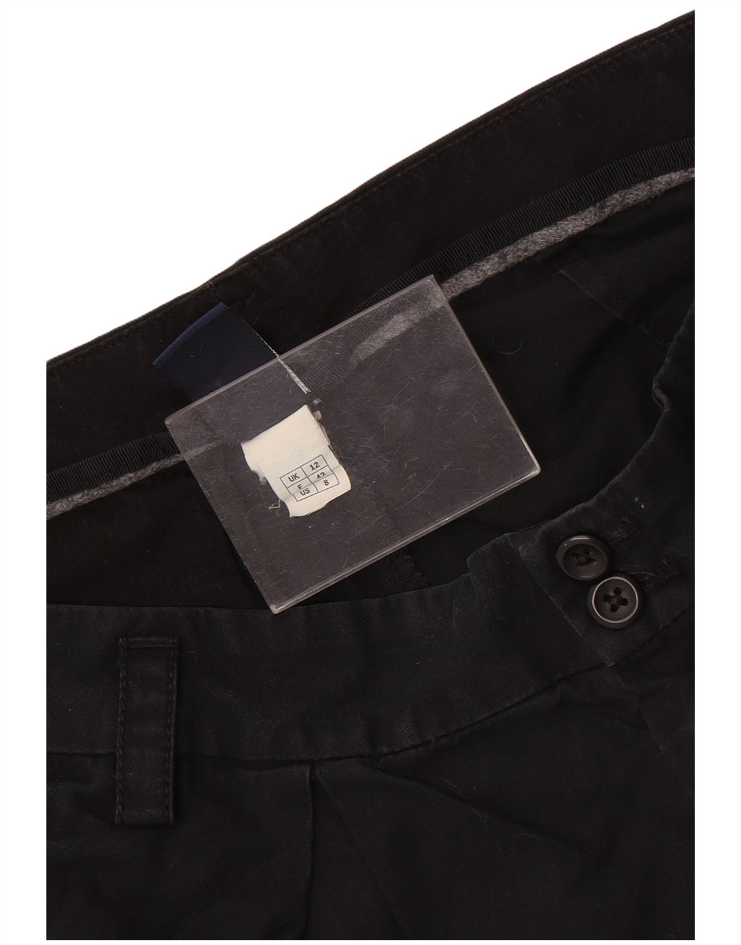 Gap Dame Chino Shorts UK 12 Medium W32 Sort Bomuld