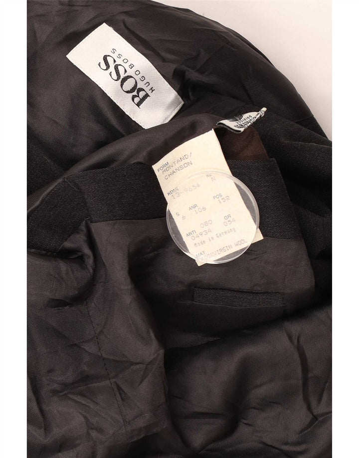 Hugo Boss Herre 3-knaps blazerjakke EU 54 2XL Grå Virgin Wool