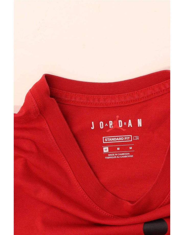 Jordan Herre Standard Fit Grafisk T-Shirt Top Medium Rød