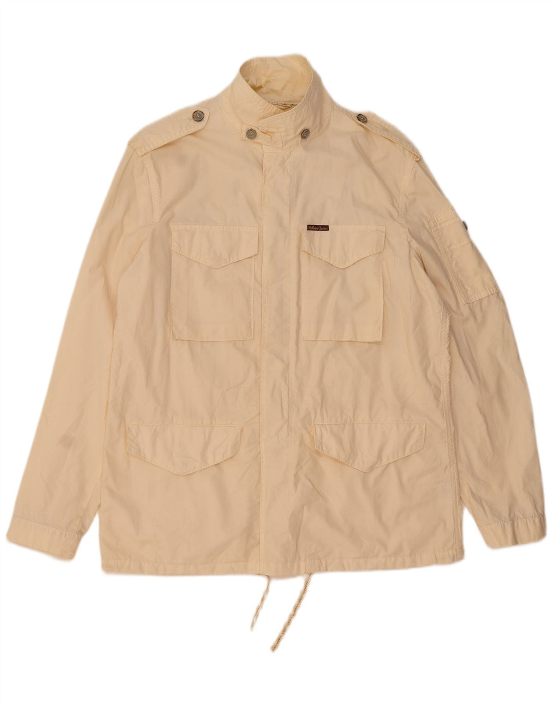 Marlboro Classics Herre Utility Jacket UK 42 XL Beige Bomuld