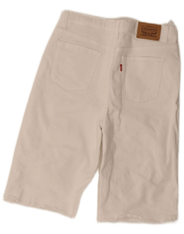 Levi's Girls Loose Fit Bermudashorts med høj talje 13-14 år W26 Hvid