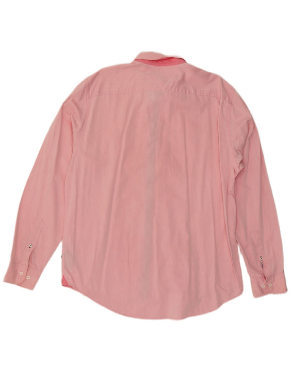 Tommy Hilfiger Mens New York Fit Shirt 2XL Pink Cotton