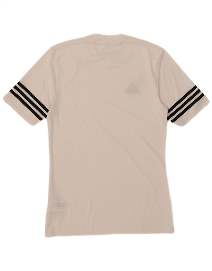 Adidas Herre Climalite T-Shirt Top Lille Hvid Polyester