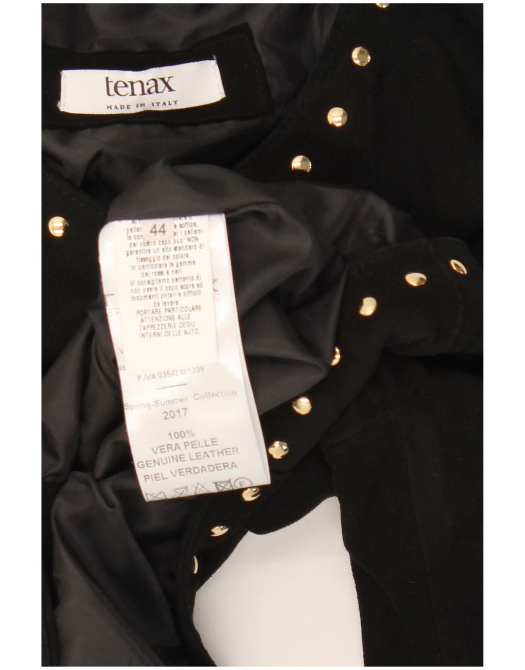 Tenax Dame 3/4 ærmet ruskind Bolero jakke IT 44 Medium Sort Læder