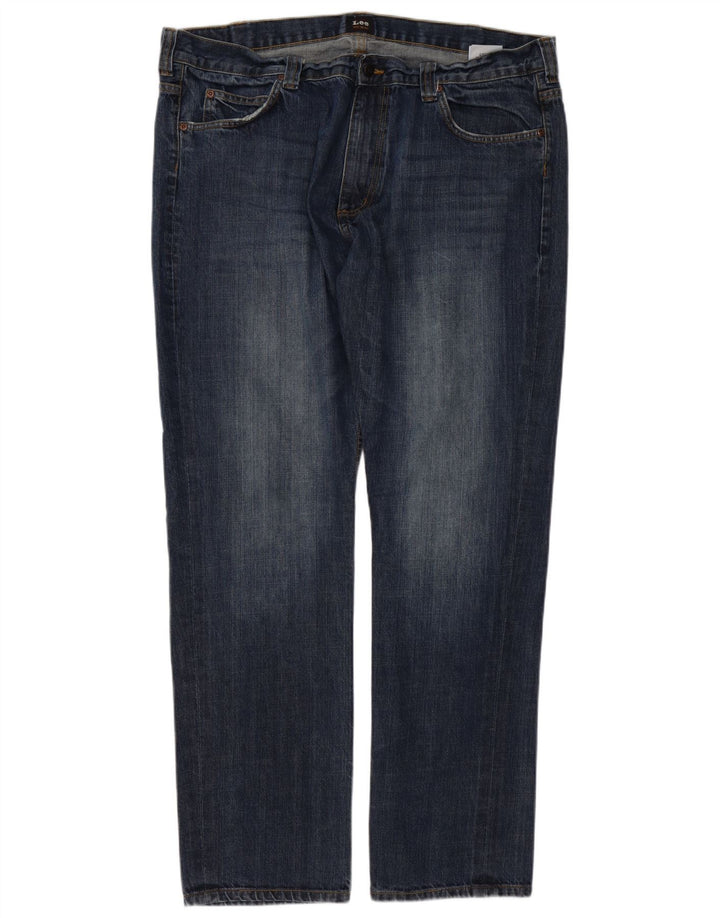 LEE Herre Kent Straight Jeans W40 L34 Marineblå Bomuld