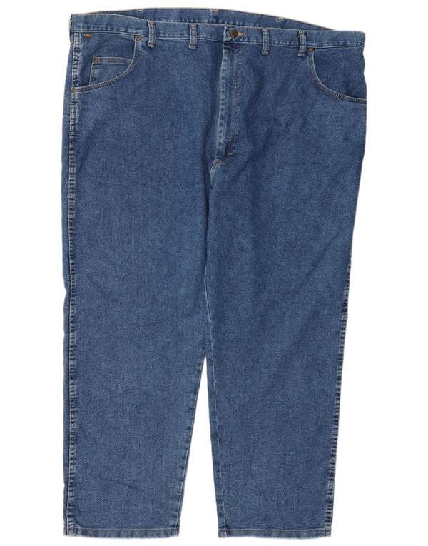 WRANGLER Straight jeans til mænd W50 L28 blå bomuld
