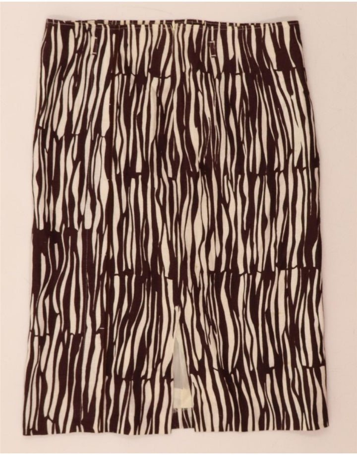 VINTAGE Womens Straight Skirt W32 Large  Brown Striped Vintage Vintage and Second-Hand Vintage from Messina Hembry 