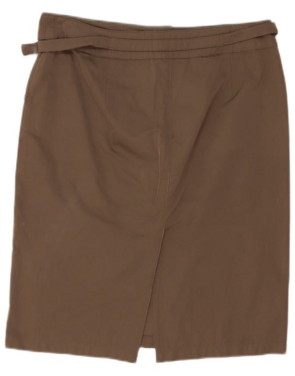 Max Mara lige nederdel til kvinder UK 12 Medium W34 Brun polyester