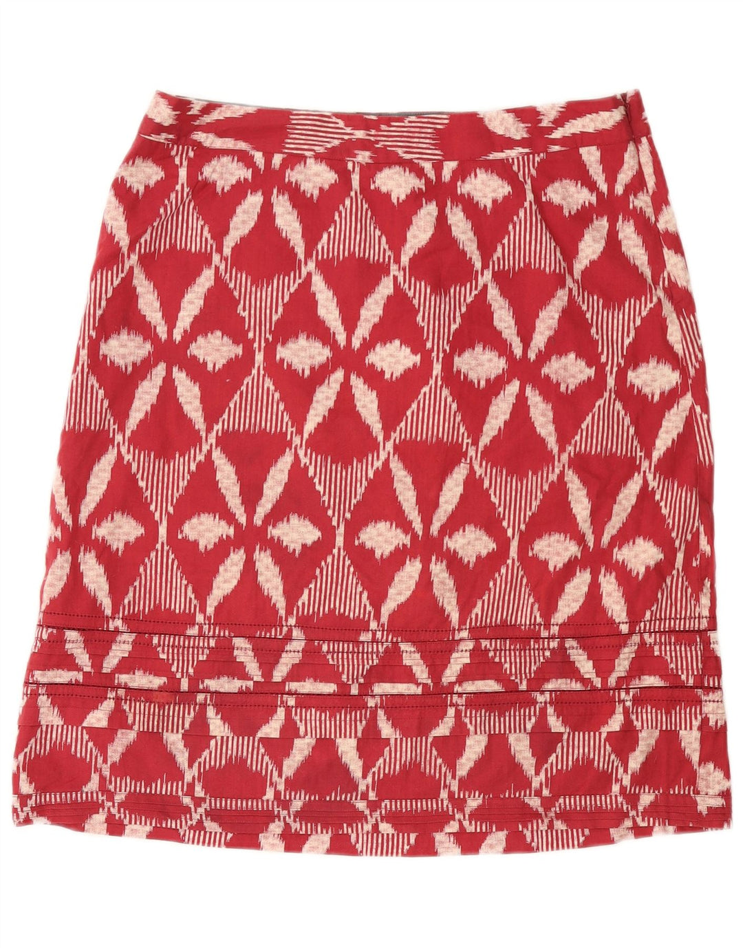 White Stuff Dame Mini-nederdel UK 14 Large W34 Burgundy Floral Cotton