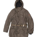 PEUTEREY Womens Hooded Windbreaker Coat UK 10 Small Brown Polyamide Vintage PEUTEREY and Second-Hand PEUTEREY from Messina Hembry 