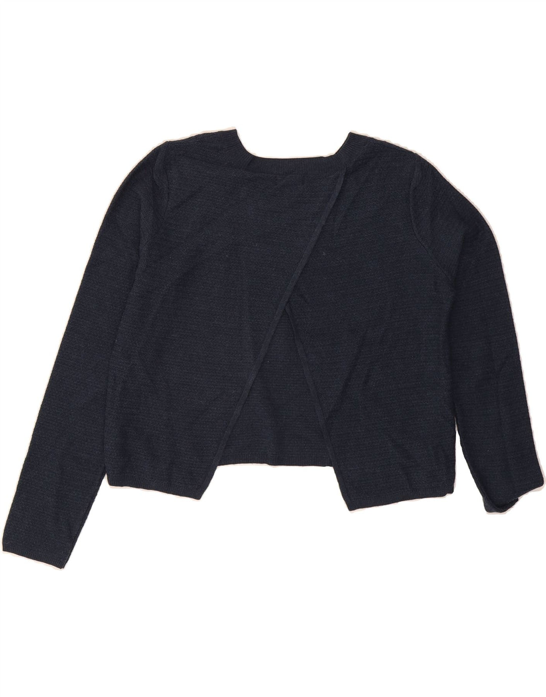 FAT FACE Womens Crop Boat Neck Jumper Sweater UK 12 Medium Navy Blue Vintage Fat Face and Second-Hand Fat Face from Messina Hembry 