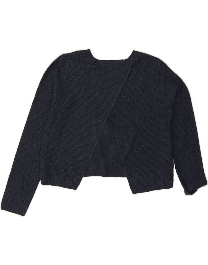 FAT FACE Womens Crop Boat Neck Jumper Sweater UK 12 Medium Navy Blue Vintage Fat Face and Second-Hand Fat Face from Messina Hembry 
