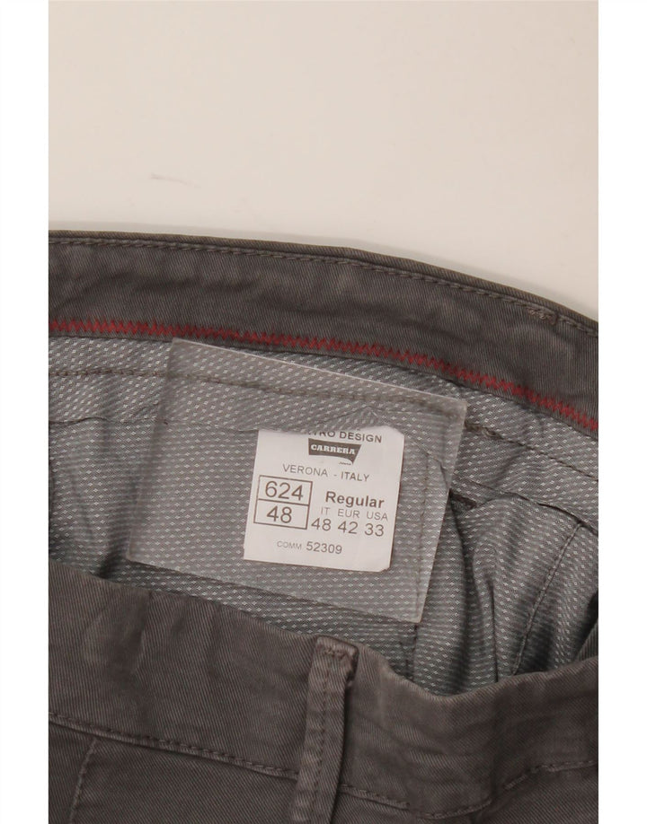 Carrera Herre Regular Chino Bukser IT 48 Medium W33 L31 Grå Bomuld
