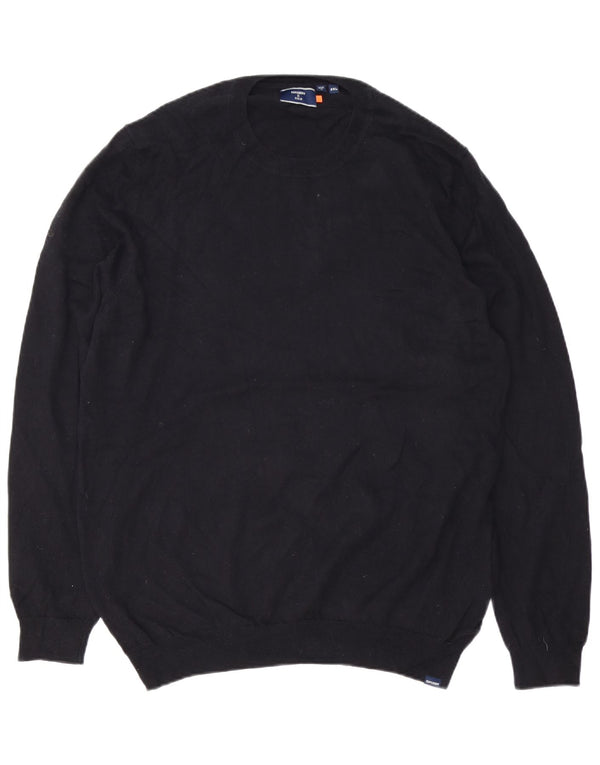Superdry Herre sweater med rund hals 2XL sort bomuld