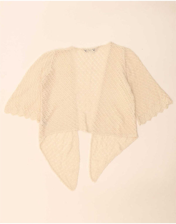 Dorothy Perkins Womens Crop 3/4-ærmet cardigantrøje UK 14 Medium Beige