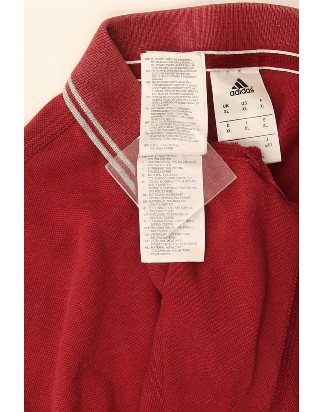 Adidas Polo Shirt til mænd XL Rød