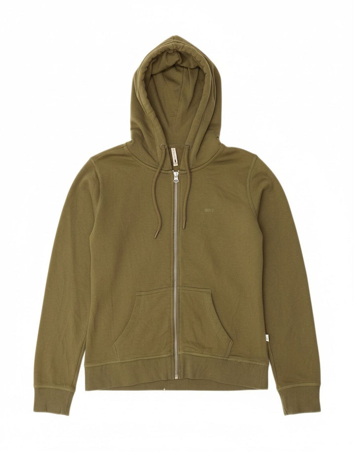 CARRERA Womens Zip Hoodie Sweater UK 14 Medium Khaki Polyester Vintage Carrera and Second-Hand Carrera from Messina Hembry 