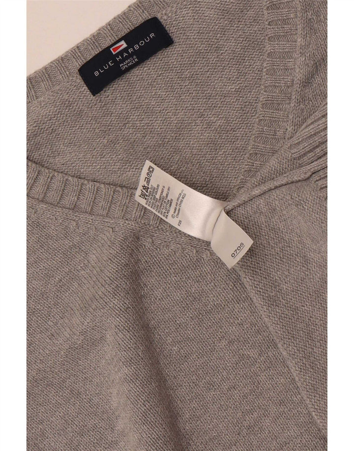 Marks & Spencer Herre Blue Harbor V-hals sweater UK 41/43 Large Grey