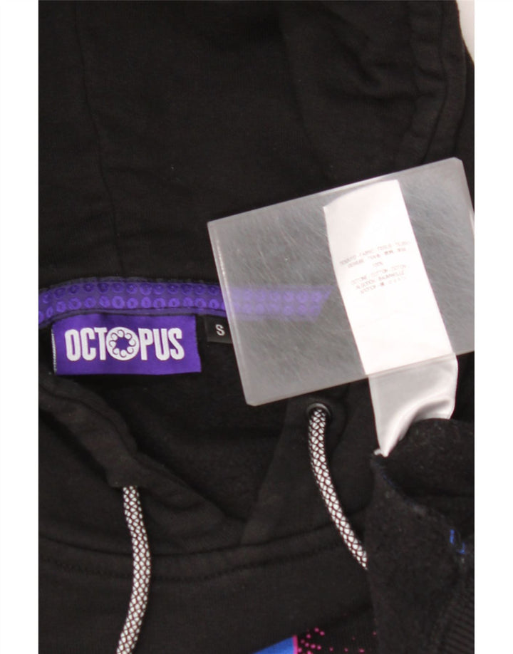 OCTOPUS Grafisk hættetrøje til mænd Small Black Colourblock Bomuld