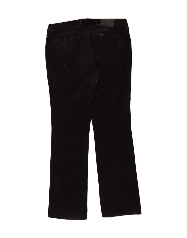 LEE Womens Coral Patch Bootcut Corduroy Trousers W33 L33 Black Cotton Vintage Lee and Second-Hand Lee from Messina Hembry 