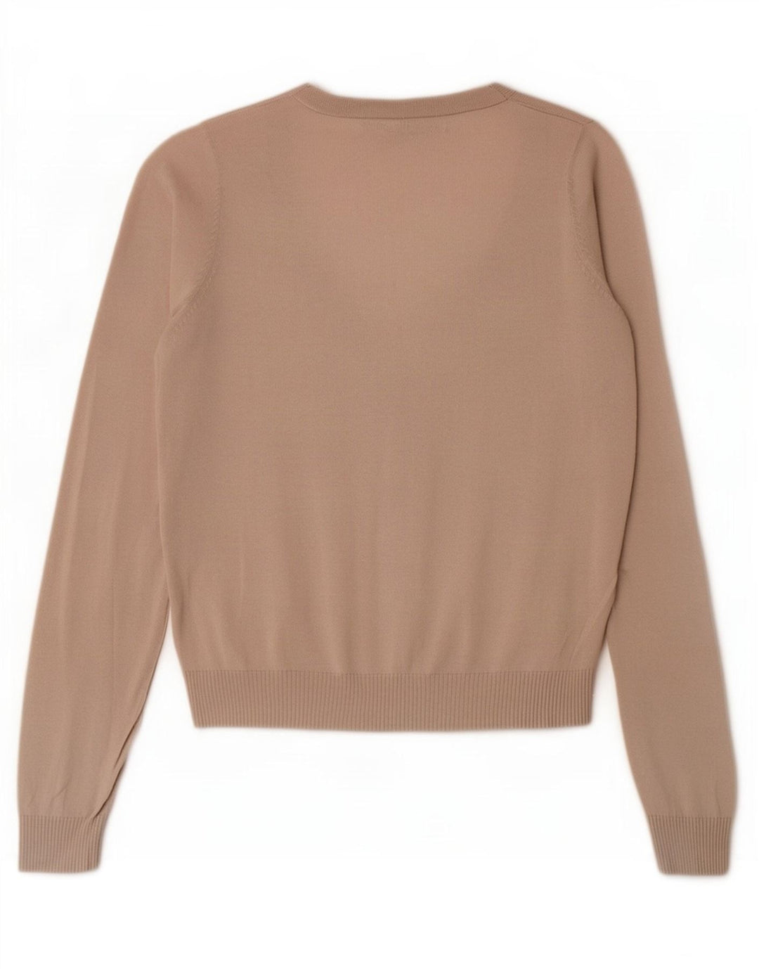Zara Dame Cardigan Sweater UK 12 Medium Beige Bomuld