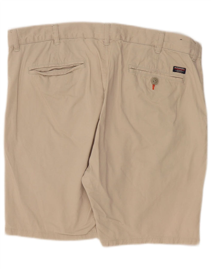 SUPERDRY Chino Shorts til mænd W36 Stor Beige Bomuld