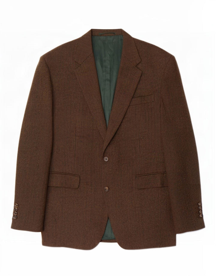 Marks & Spencer Herre 2-knaps blazerjakke UK 46 XL Brun sildebensuld