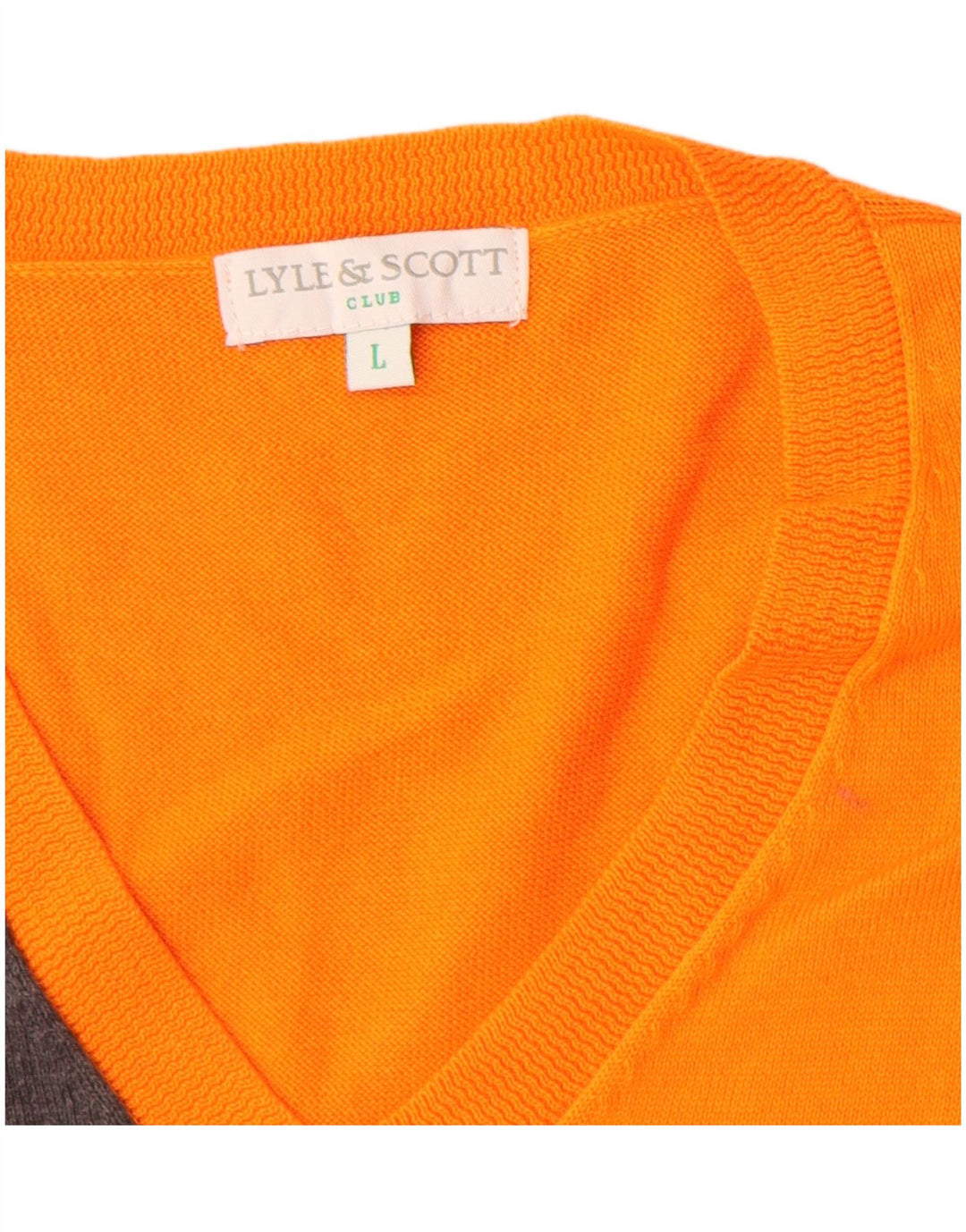 Lyle & Scott Herrevest Tank Top Stor Orange Colourblock Bomuld