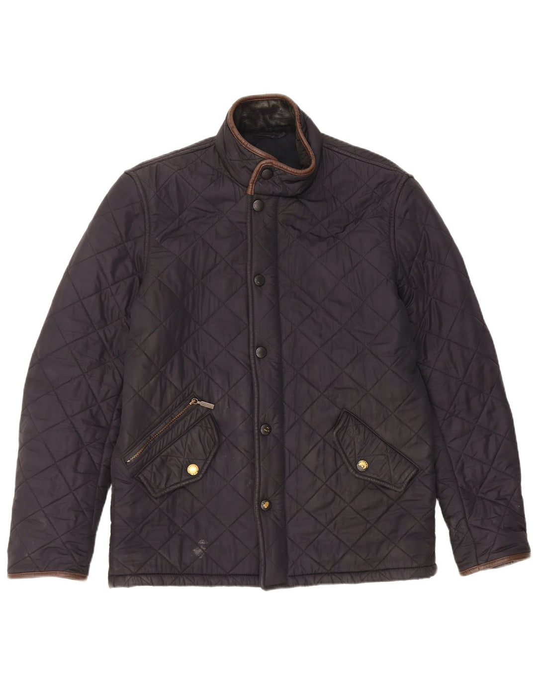 Barbour Herre quiltet jakke UK 36 Small Navy Blue Polyester