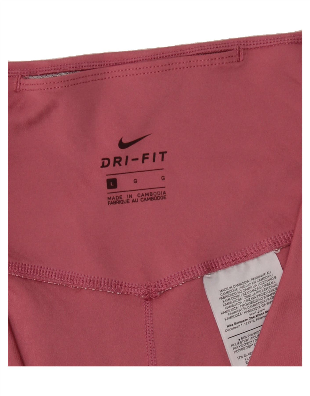 NIKE Womens Dri Fit Leggings UK 14 Large  Pink Polyester Vintage Nike and Second-Hand Nike from Messina Hembry 