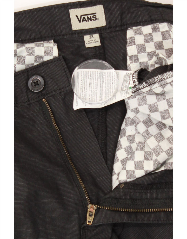 VANS Mens Chino Shorts W28 Medium Black Cotton Vintage Vans and Second-Hand Vans from Messina Hembry 